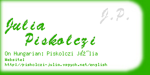 julia piskolczi business card